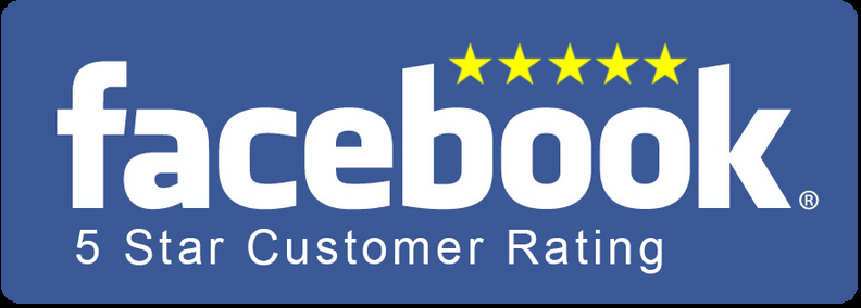 Facebook five-star customer rating badge