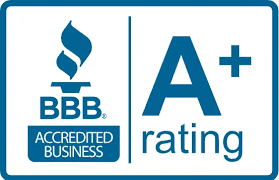 BBB Accredited Business A+ Rating badge